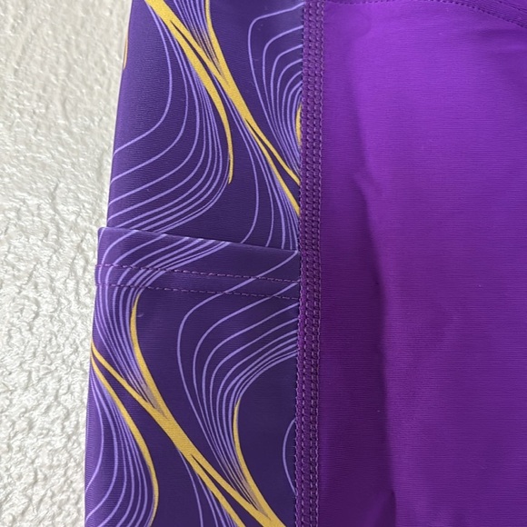 Women’s 7" Cross High Waisted Swim Board Shorts Size XL Swimsuit Quick Dry - Picture 3 of 6